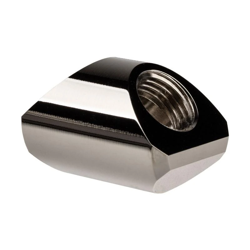 Ek Water Blocks „Ek Vanduo Blocks EK Vanduo Blocks EK-Quantum“ sukimo momento adapteris, 90 laipsnių, G1/4 colio moteriškas - G1/4 colio moteriškas, su nikeliu