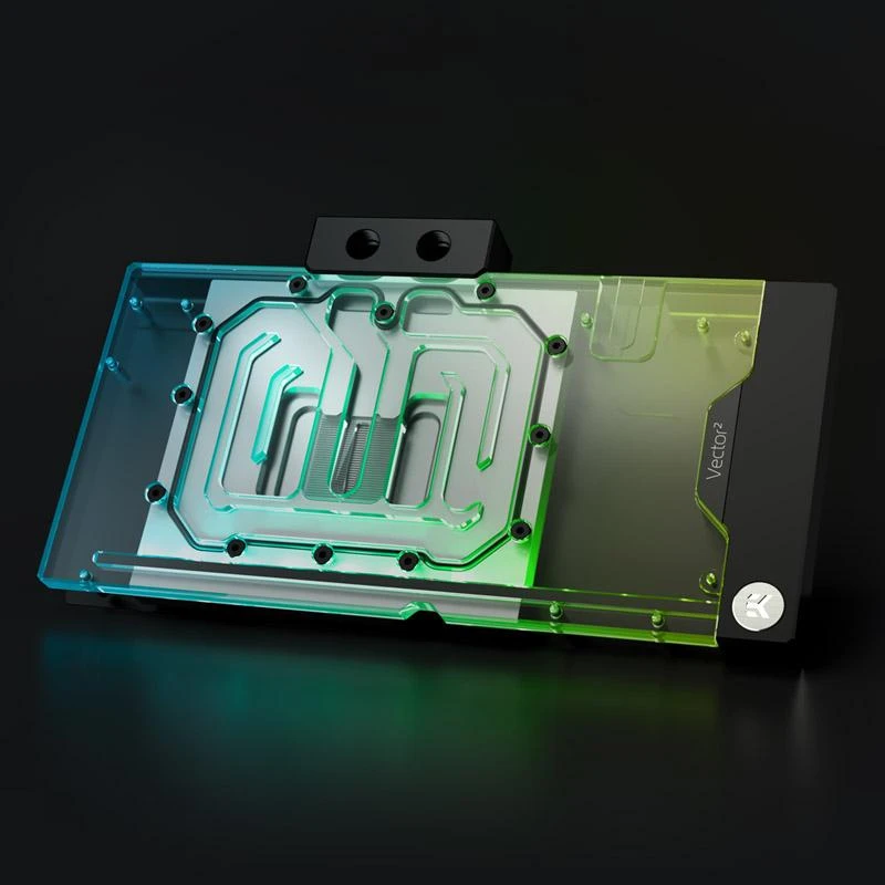 EK-Quantum Vector2 RTX 4090 blokelis permatomu akrilu