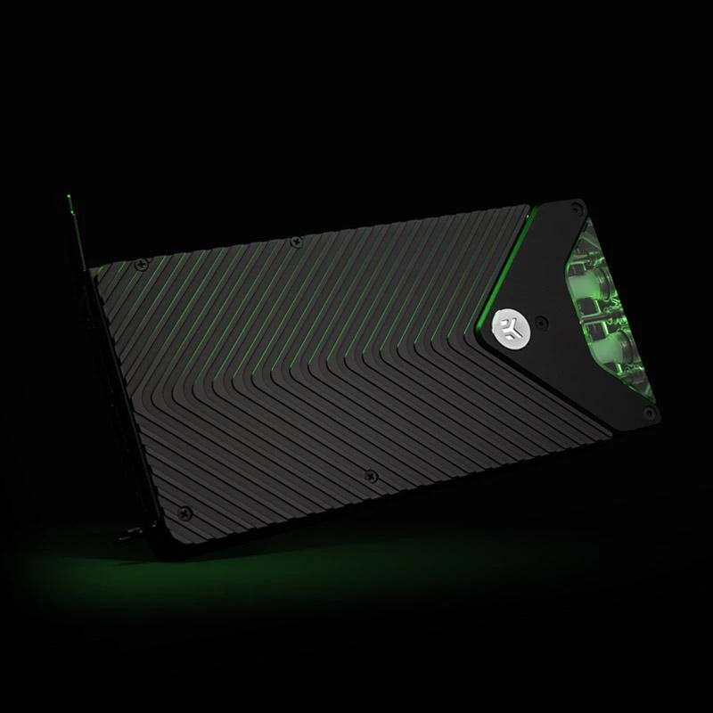 EK-Quantum Vector FE aušinimo blokas su žaliu apšvietimu