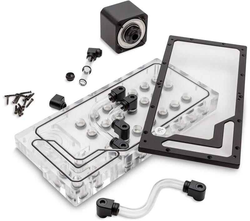 Ek Water Blocks EK vandens blokai EK Vanduo blokai EK-QuantumX kilpos Distroplate D5 PWM – juodas
