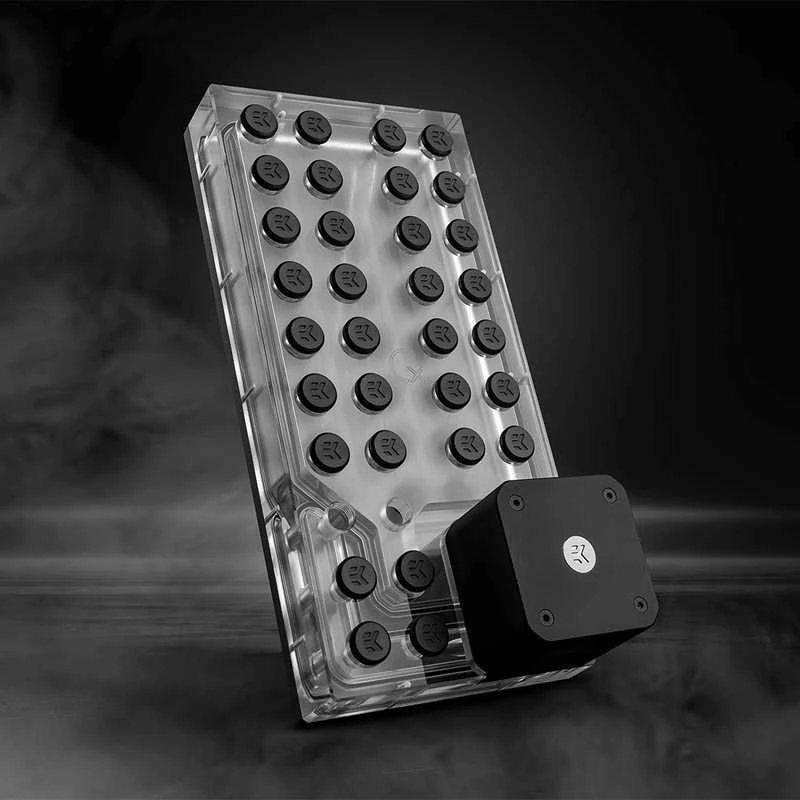 Ek Water Blocks EK vandens blokai EK Vanduo blokai EK-QuantumX kilpos Distroplate D5 PWM – juodas