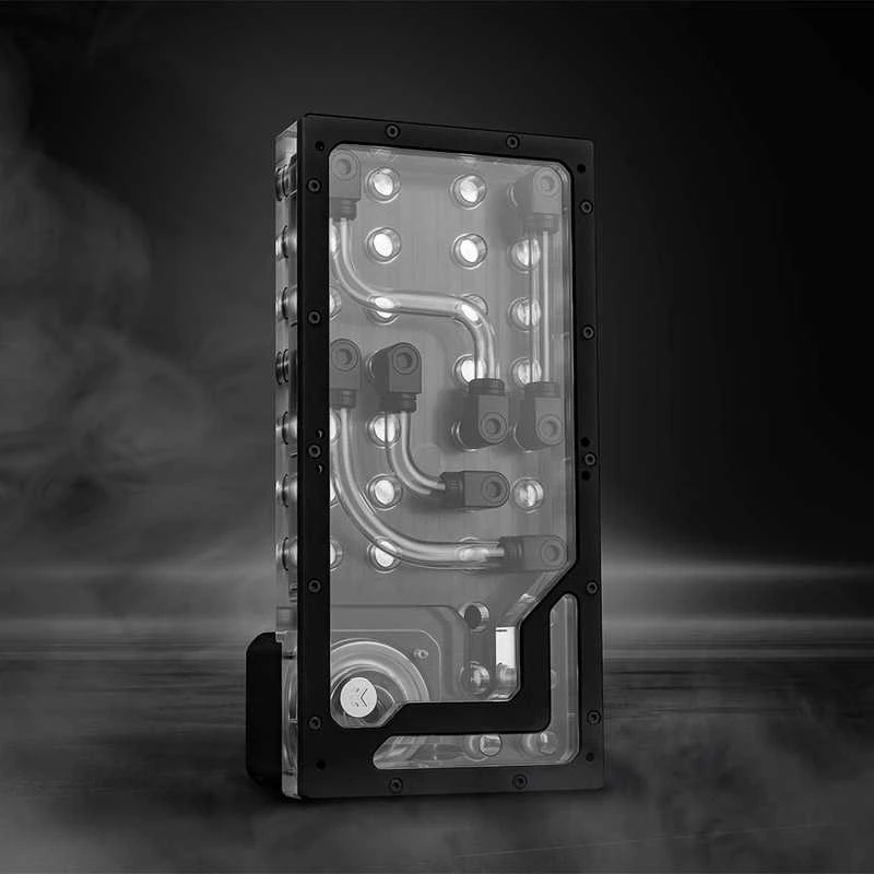 Ek Water Blocks EK vandens blokai EK Vanduo blokai EK-QuantumX kilpos Distroplate D5 PWM – juodas
