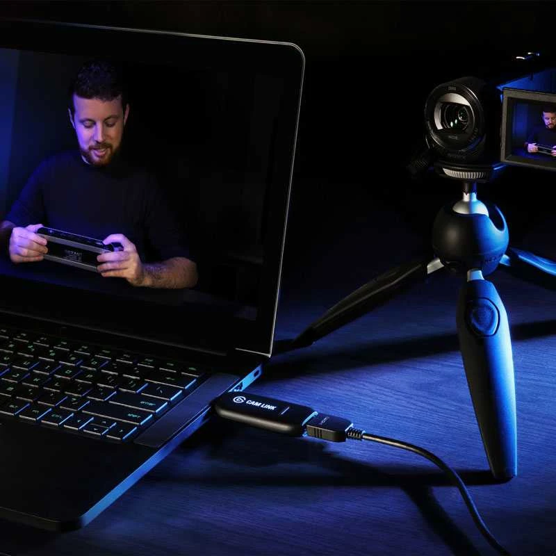 Elgato Cam Link 4K, DSL fotoaparato arba veiksmo kameros prijungimo kaip internetinė kamera adapteris