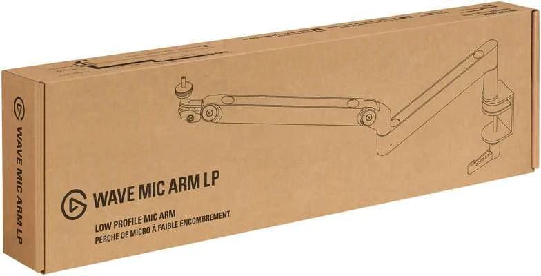 Elgato | Wave Mic Arm | 10AAN9901 | Viršutinės rankos darbo stalo prošvaisa (160 mm); Apatinės rankos darbo stalo prošvaisa (70 mm); Horizontalus siekis (740 mm); Vertikalus sukimas (90 ° aukštyn / 60 ° žemyn (alkūnė); Stalinis spaustukas išplečiamas iki 60 mm | Žemas profilis