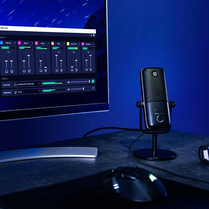 Kondensatorinis transliavimo mikrofonas Elgato Wave:3