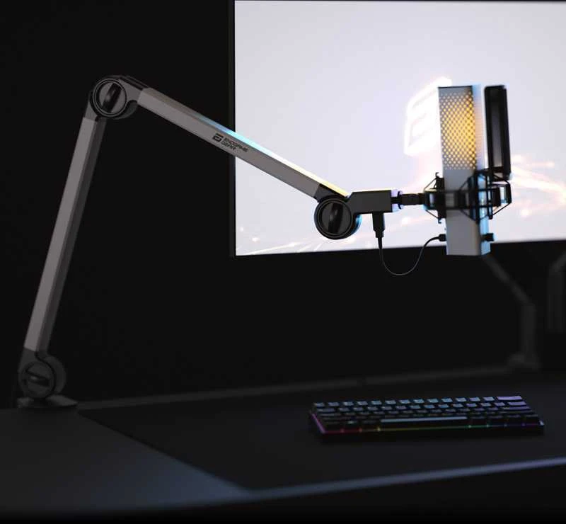 „Endgame Gear“ MICARM + XSTRM USB mikrofonas – baltas