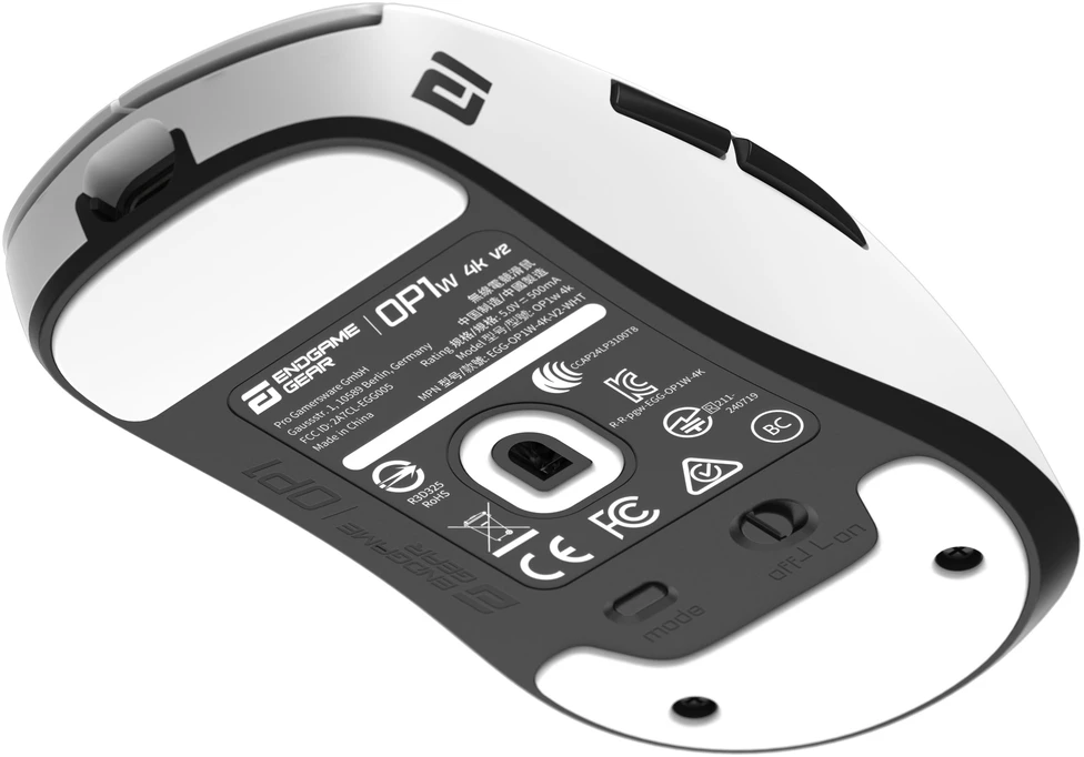 Endgame Gear OP1w 4k v2 belaidė žaidimų pelė, 4.000Hz – baltos spalvos