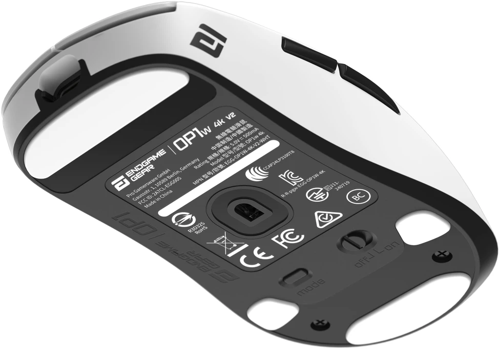 Endgame Gear OP1w 4k v2 belaidė žaidimų pelė, 4.000Hz – baltos spalvos