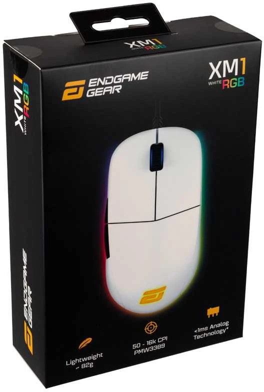 Endgame Gear XM1 RGB žaidimų pelė – baltos spalvos