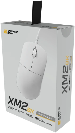 Endgame Gear XM2 8k žaidimų pelė, su laidu – Baltas Frost
