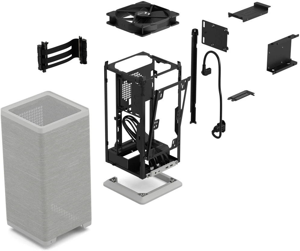 Fractal Design Computer Case | Mood | mITX | Light Gray
