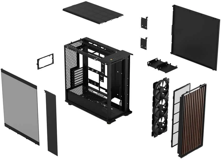 Fractal Design PC Case | North XL | ATX/mATX | RC Charcoal Juodas TG Dark