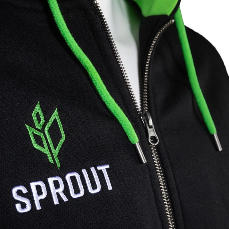 GamersWear SPROUT Basic Kapuzenjacke - Dydis M, juoda/grün