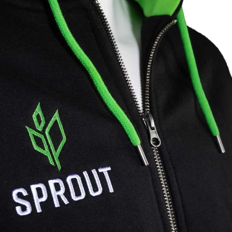 GamersWear SPROUT Basic striukė su gobtuvu – M dydžio, juoda/žalia