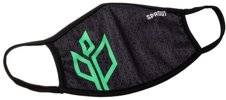 Gamerswear Sprout face mask for mouth and nose - juodas