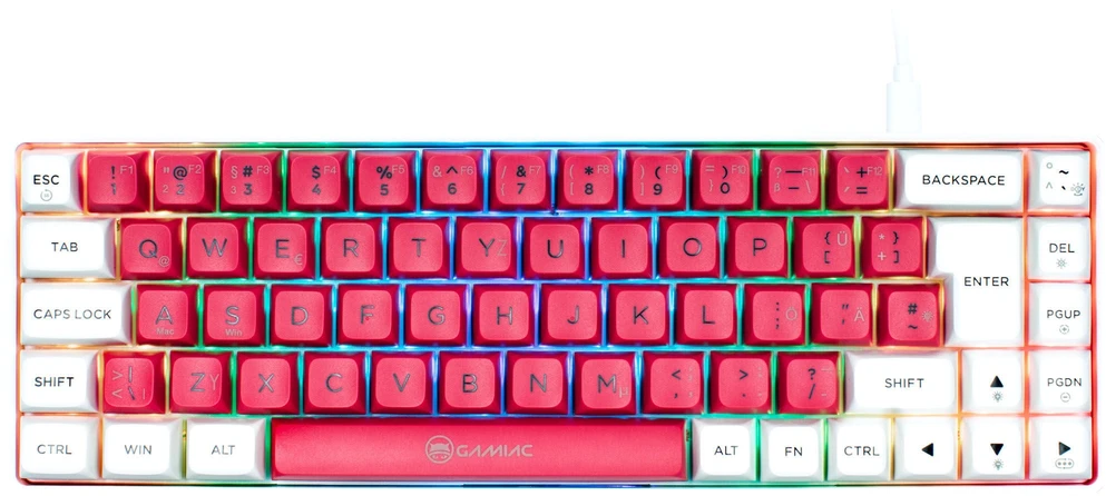 GAMIAC TKL69G SF Klaviatūra žaidimams, Kailh Raudona - baltas/red