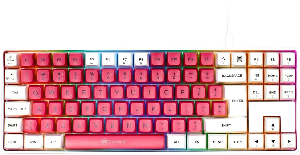 GAMIAC TKL90G Klaviatūra žaidimams, Kailh Raudona - baltas/red