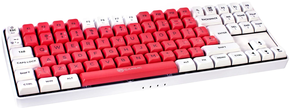 GAMIAC TKL90G Klaviatūra žaidimams, Kailh Raudona - baltas/red