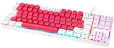 Mėlyna GAMIAC TKL90G Klaviatūra žaidimams, Kailh Mėlyna - baltas/red