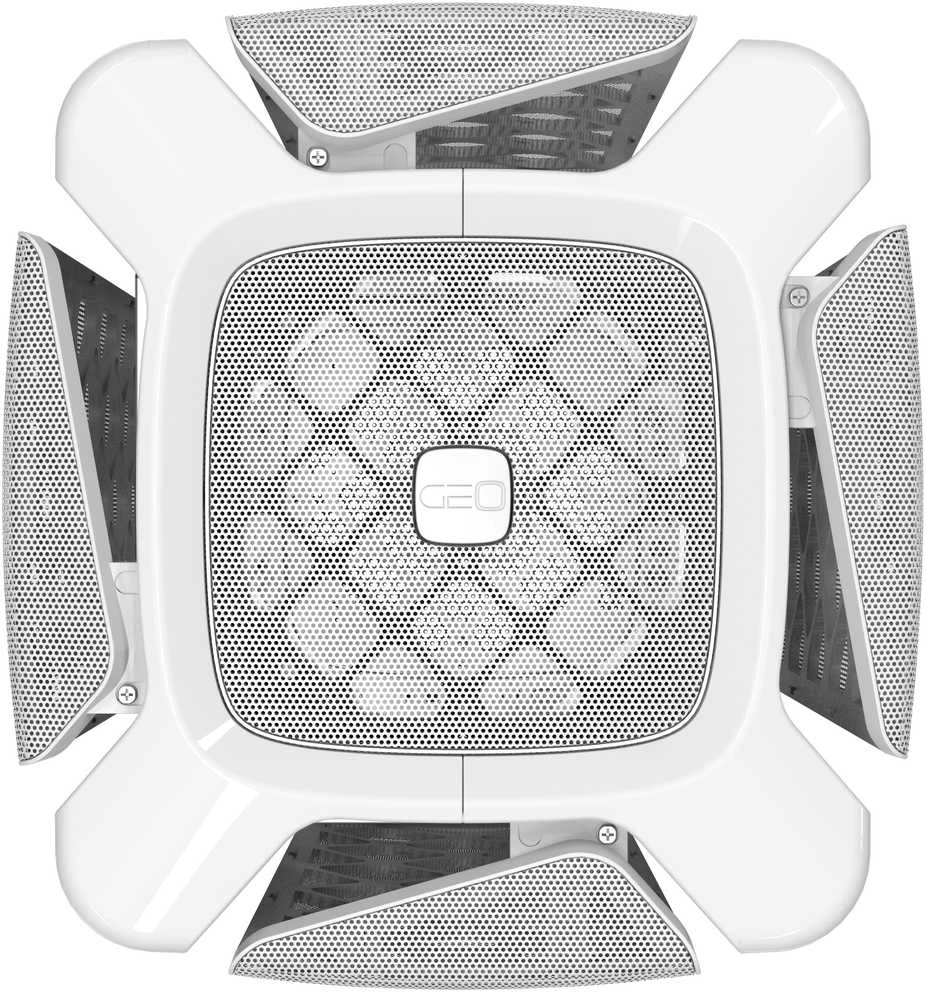 Geometric Future M2 THE ARK kompiuterio korpusas, Mesh – baltos spalvos