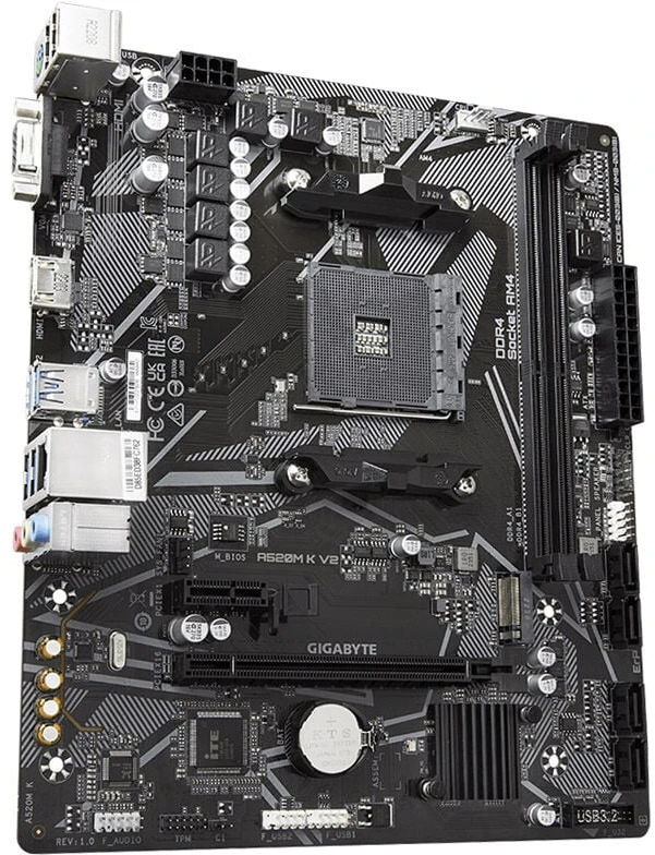 Pagrindinė plokštė GIGABYTE AMD A520/AM4/Micro-ATX/Memory DDR4/Atminties lizdai 2/1xPCI-Express 3.0 1x/1xPCI-Express 3.0 16x/1xM.2/1x15pin D-sub/1xHDMI/2xUSB 2.0/4xUSB 3.2/1xPS/2/1xRJ45/3xAudio port