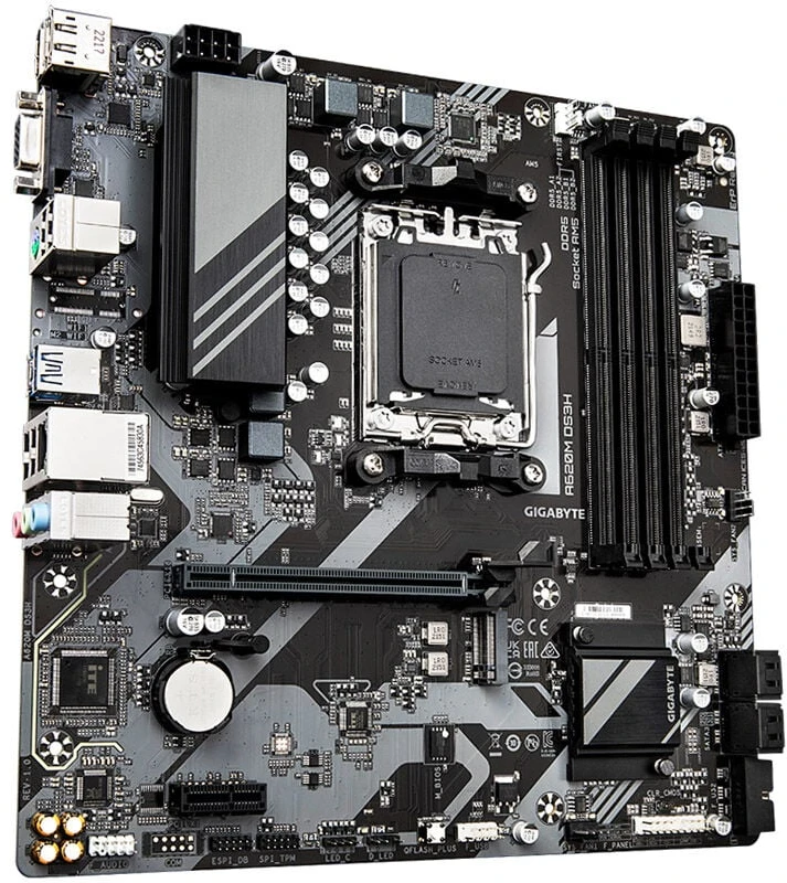 Pagrindinė plokštė GIGABYTE A620M DS3H AM5 2xDDR5 4xSATA 1xM.2