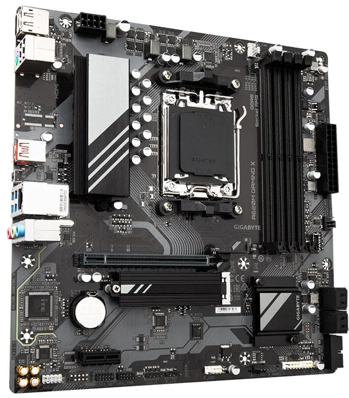 Pagrindinė plokštė Gigabyte Gigabaitas | A620M GAMING XG10 | Procesorių šeima AMD | Procesoriaus lizdas AM5 | DDR5 DIMM | Atminties lizdai 4 | Palaikomos standžiojo disko sąsajos SATA, M.2 | SATA jungčių skaičius 4 | Lustų rinkinys AMD A620 | Mikro ATX