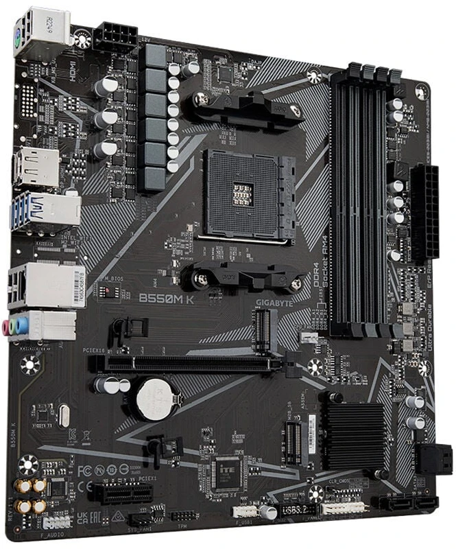 Pagrindinė plokštė Gigabyte B550M K, AM4, DDR4