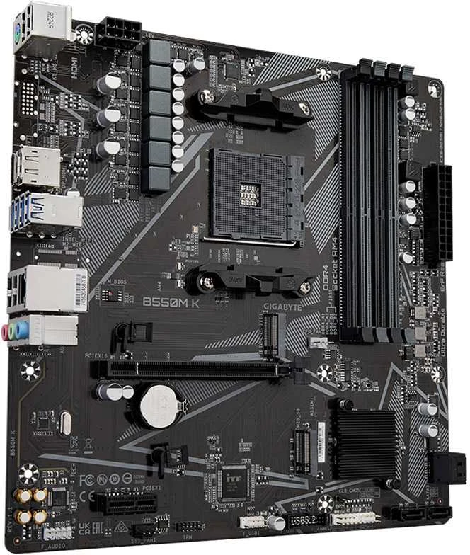 Pagrindinė plokštė Gigabyte B550M K, AM4, DDR4