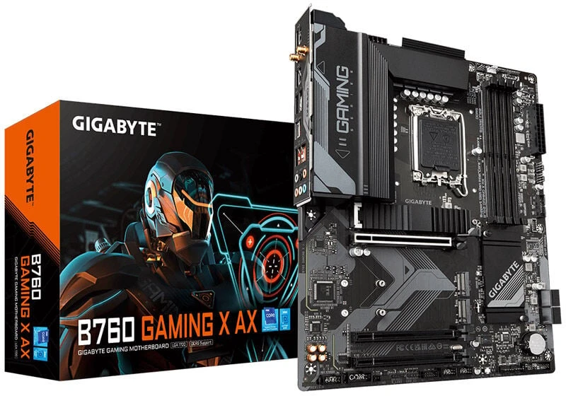Pagrindinė plokštė GIGABYTE B760 GAMING X AX LGA1700 4xDDR5 4xSATA 3xM.2 1xDP 1xHDMI