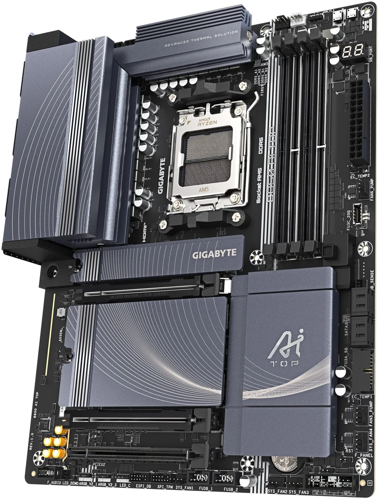 „GIGABYTE B850 AI TOP“, AMD B850 pagrindinė plokštė - AM5 lizdas, DDR5