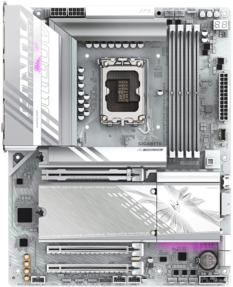 Pagrindinė plokštė Gigabyte B860 A ELITE WF7 ICE