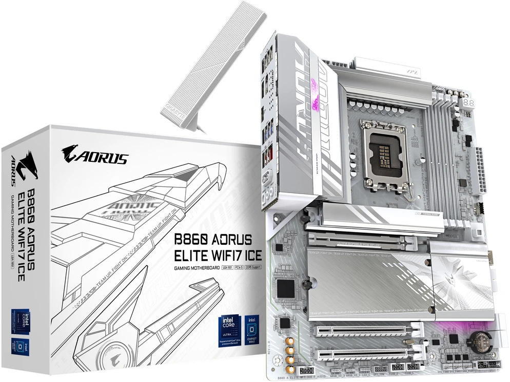 Pagrindinė plokštė Gigabyte B860 A ELITE WF7 ICE