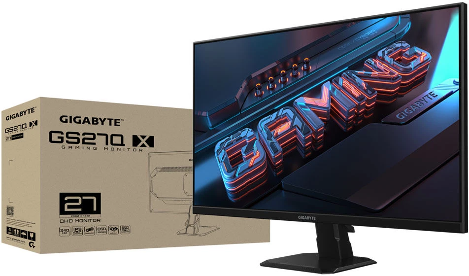 GIGABYTE MONITORIUS 27" GS27Q XEK1 | Gigabyte | GS27Q X EK1 | 27 " | IPS | QHD | 240 Hz | 1 ms | 2560 x 1440 pikselių | 300 cd/m² | HDMI jungtys quantity 2