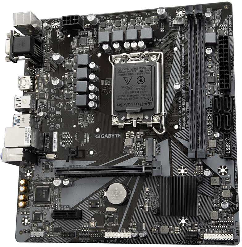 Pagrindinė plokštė GIGABYTE H610M H V2 DDR4 LGA1700 1xHDMI