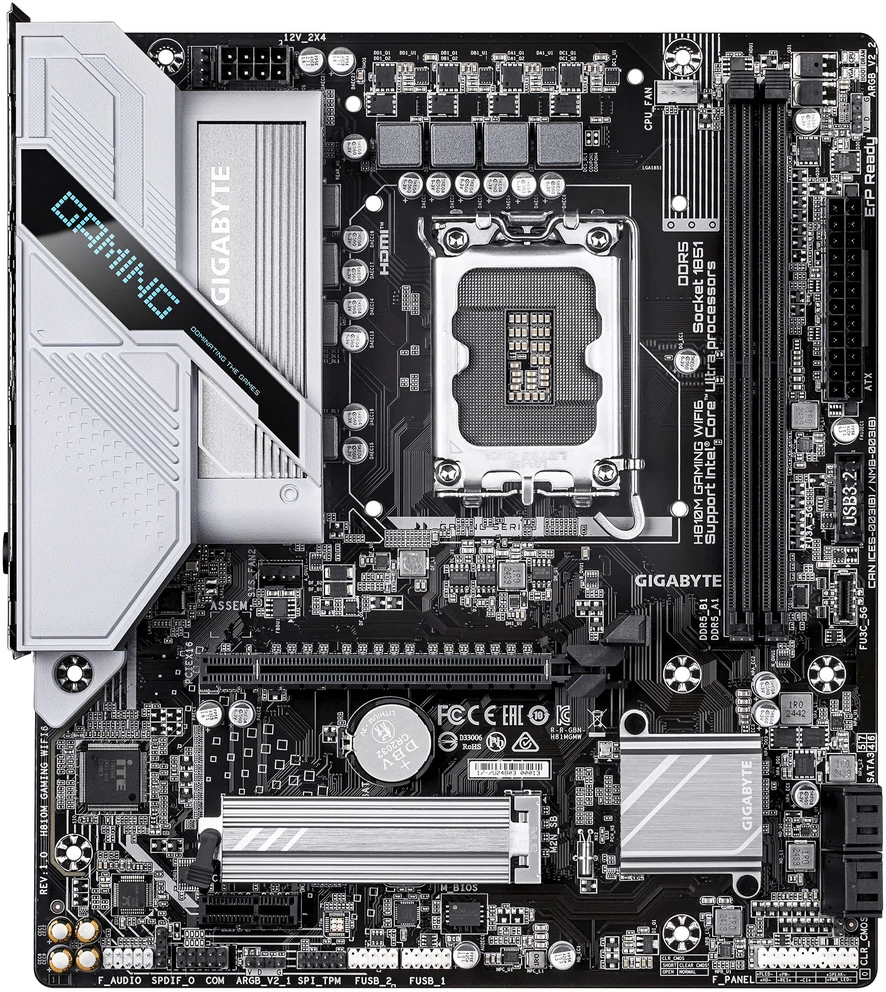 Pagrindinė plokštė GIGABYTE H810M GAMING WIFI6 LGA1851 MB