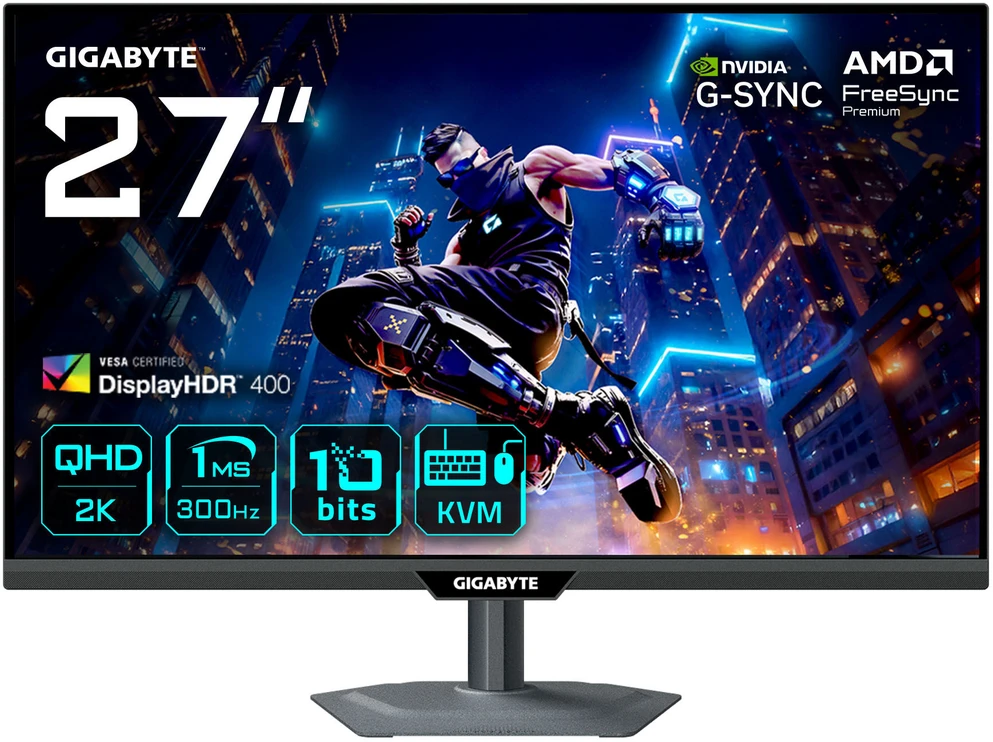 Monitorius Gigabyte M27Q3 EK | 27" | IPS | QHD | 300 Hz | 1 ms | 2560 x 1440 | 400 cd/m²