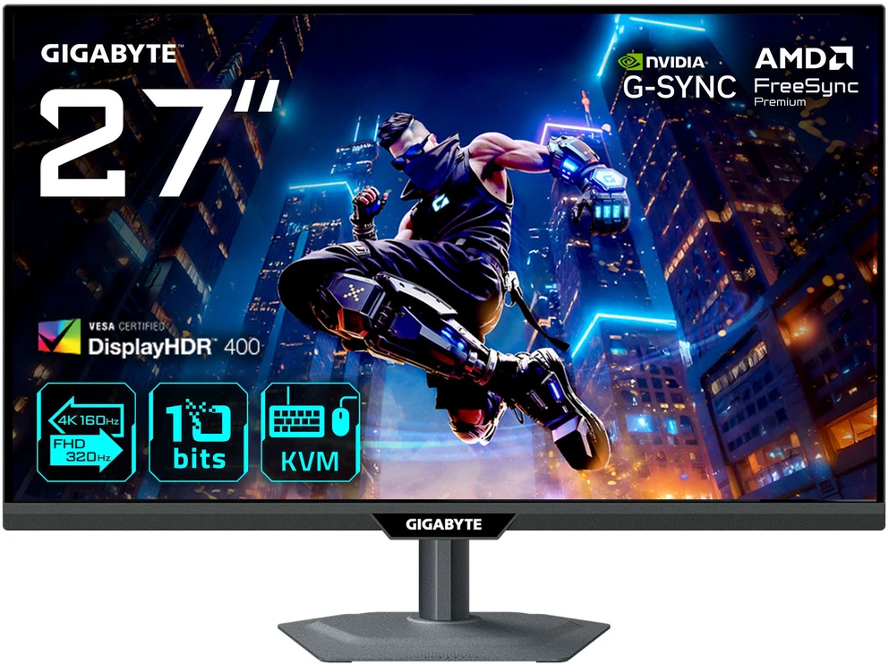 Monitorius Gigabyte | M27UP | 27 " | IPS | UHD | 160 Hz | 1 ms | 3840 x 2160 pikselių | 350 cd/m² | HDMI jungtys quantity 2