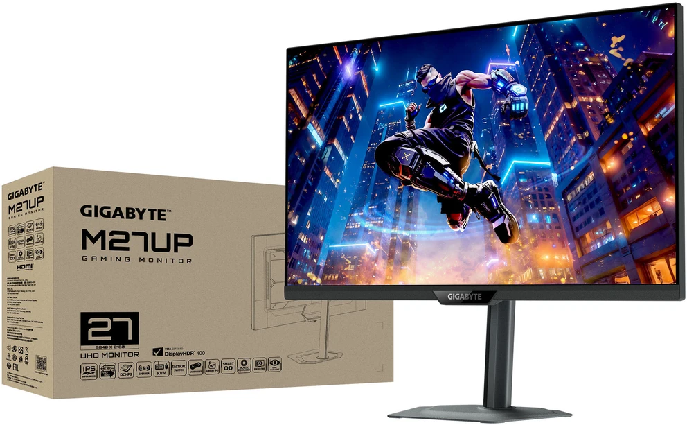 Monitorius Gigabyte | M27UP | 27 " | IPS | UHD | 160 Hz | 1 ms | 3840 x 2160 pikselių | 350 cd/m² | HDMI jungtys quantity 2