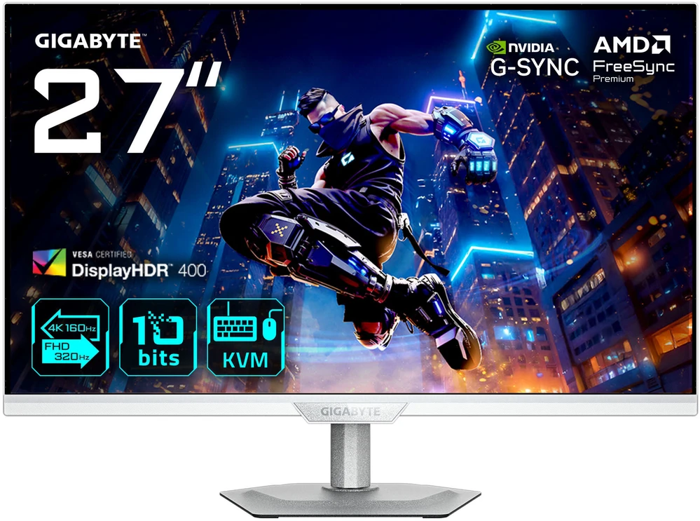 Monitorius Gigabyte | M27UP ICE | 27" | SS IPS | UHD | 160 Hz | 1 ms | 3840 x 2160 pikselių | 350 cd/m² | HDMI jungčių kiekis: 2