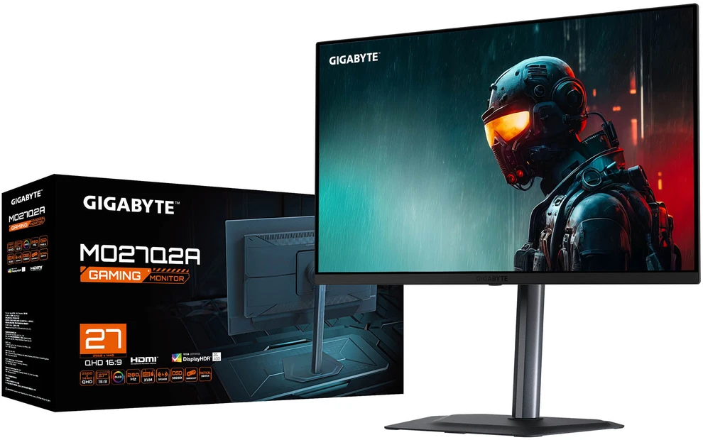Monitorius Gigabyte MO27Q2A 27" | 2560 x 1440 | 280 Hz | 0.03 ms | 250 cd/m² | DisplayHDR True Black 400