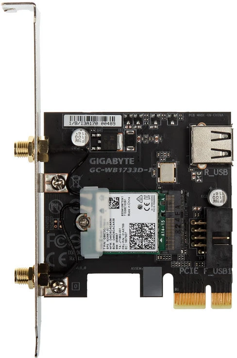 Gigabyte GC-WB1733D-I tinklo plokštė WLAN / Bluetooth 1733 Mbit/ai Vidinis