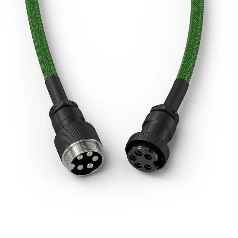 Glorious Coiled Cable susuktas klaviatūros laidas Forest Žalias, USB-C į USB-A – 1,37m, žalios spalvos