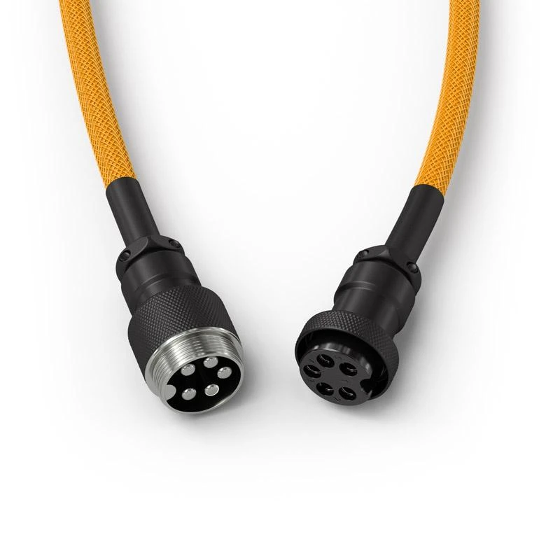 Glorious Coiled Cable susuktas klaviatūros laidas Glorious Gold, USB-C į USB-A – 1,37m, aukso spalvos