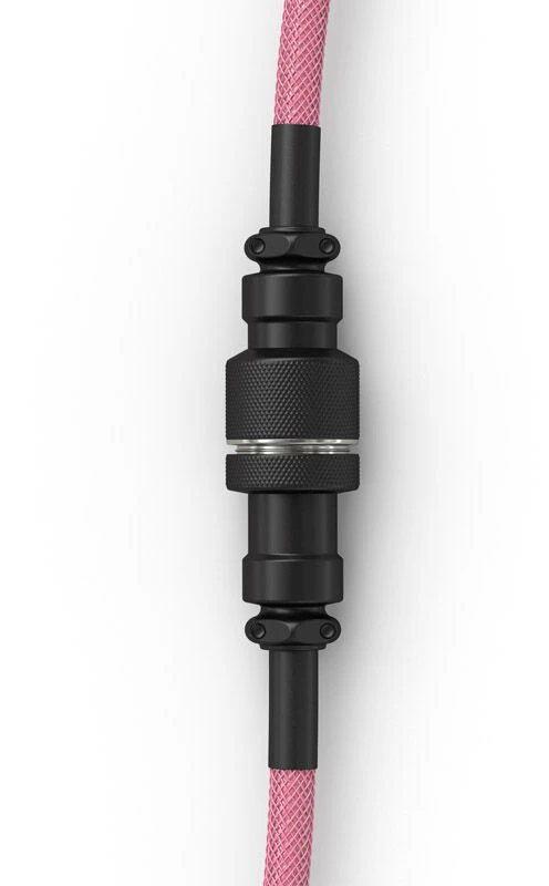 Glorious Coiled Cable susuktas klaviatūros laidas Prism Rožinė, USB-C į USB-A – 1,37m, rožinės spalvos