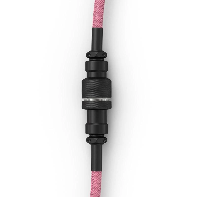 Glorious Coiled Cable susuktas klaviatūros laidas Prism Rožinė, USB-C į USB-A – 1,37m, rožinės spalvos