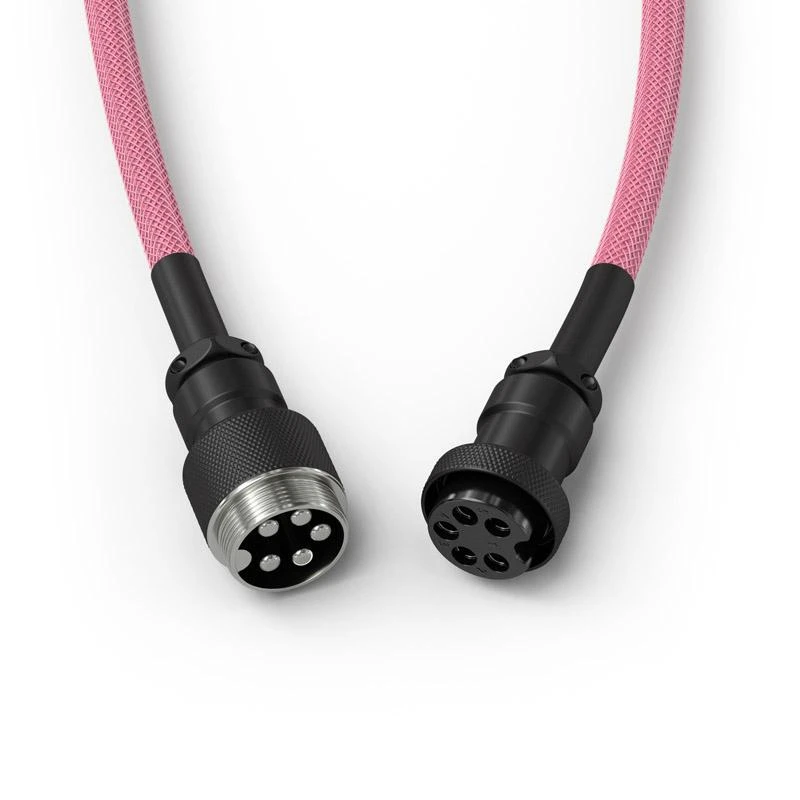 Glorious Coiled Cable susuktas klaviatūros laidas Prism Rožinė, USB-C į USB-A – 1,37m, rožinės spalvos