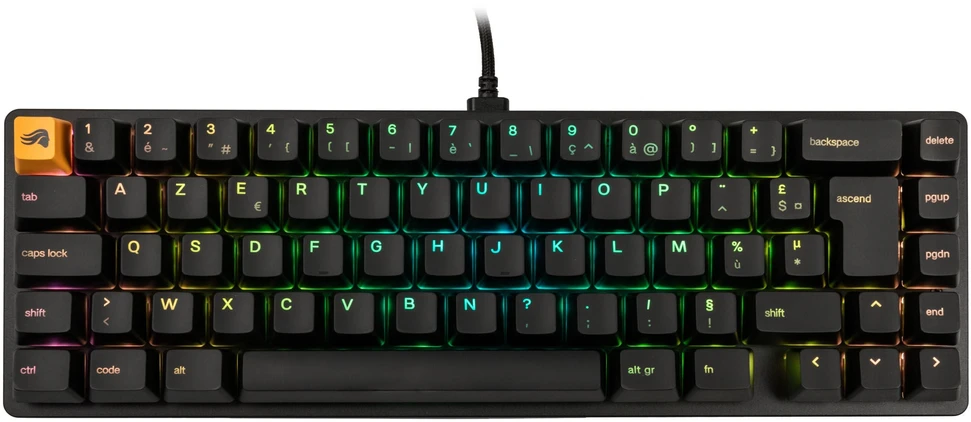 Glorious GMMK 2 Compact Klaviatūra - Fox Switches, FR išdėstymas, Juodas