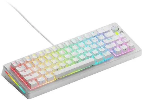 Glorious GMMK 3 65 % Custom žaidimų klaviatūra – Pre-Built, ANSI US išdėstymas, Fox Switches, baltos spalvos
