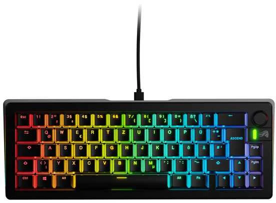 Glorious GMMK 3 65 % Custom Gaming-klaviatūra - Pre-Built, ISO (DE), Fox Switches, juodas